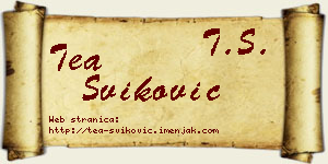 Tea Šviković vizit kartica